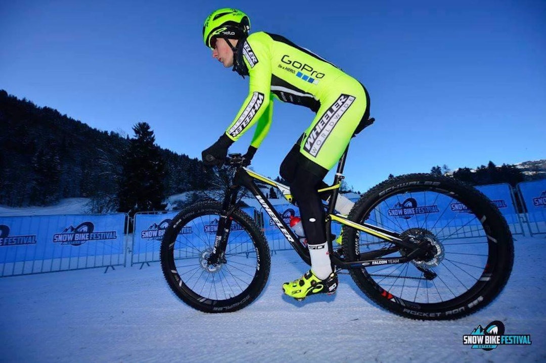 Josef Ryf vant prologen. Foto: Snow Bike Festival/Zoon Cronje Prologue winner Joris Ryf - Snow Bike Festival 1400x933