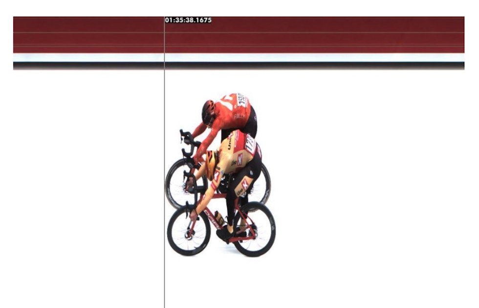 SÅ NÆR: Det var bare marginer som gjorde at Kristoffer Halvorsen ikke sikret Uno-Xs første seier i 2021. kristoffer halvorsen målfoto tour of turkey uno-x pro cycling