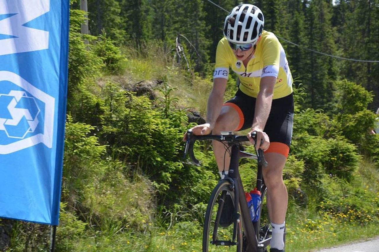 GULT I 3 DAGER: Sindre Haugsvær fra IK Hero holdt på den gule sammenlagttrøya fra første til siste dag i Rojan Rundfahrt. Foto: Arrangøren GULT I 3 DAGER: Sindre Haugsvær fra IK Hero holdt på den gule sammenlagttrøya fra første til siste dag i Rojan Rundfahrt. Foto: Arrangøren