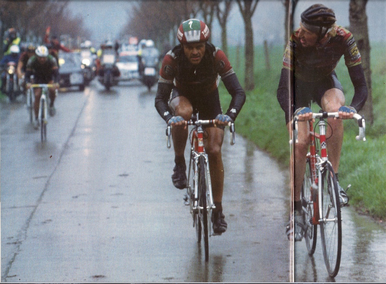 NESTEN FOR DO2: Bildet er tatt mot slutten av Flandern rundt 1989, like før Dag Otto taper rittet. Faksimilie fra nå nedlagte BC-Sport. 