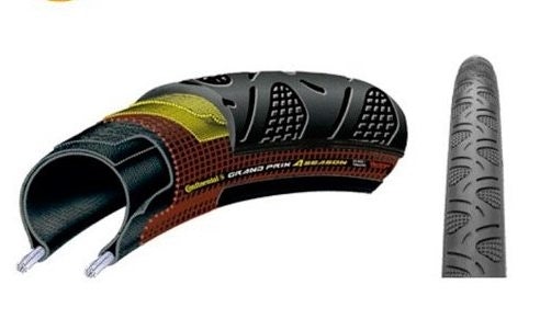 ENKELT OG SOLID: Clincherdekk fås kjøpt overalt, og er så enkelt og greit i bruk at det brukes av både proffer og amatører. Conti-4-Season-tyre