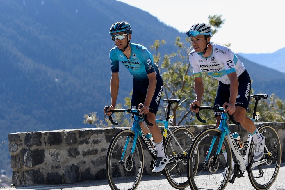 TURKIS SOM ADRIATER-HAVET: Wilier Filante SLR i Astanas turkise farge. Foto: Corvos Astana Wilier