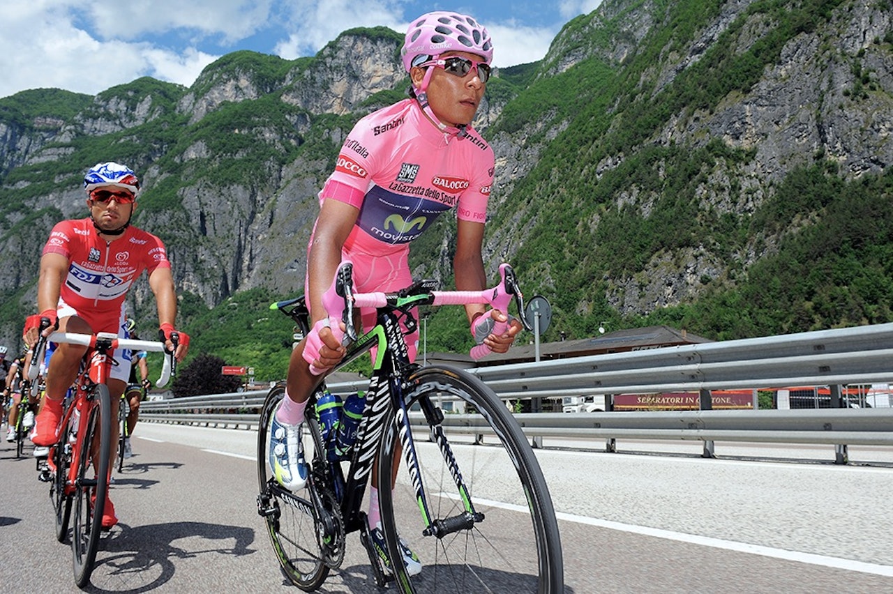 HOPPLA! Quintana vant fjorårets Giro suverent, men ikke uten kontroverser. Foto: Cor Vos. HOPPLA! Quintana vant fjorårets Giro suverent, men ikke uten kontroverser. Foto: Cor Vos.