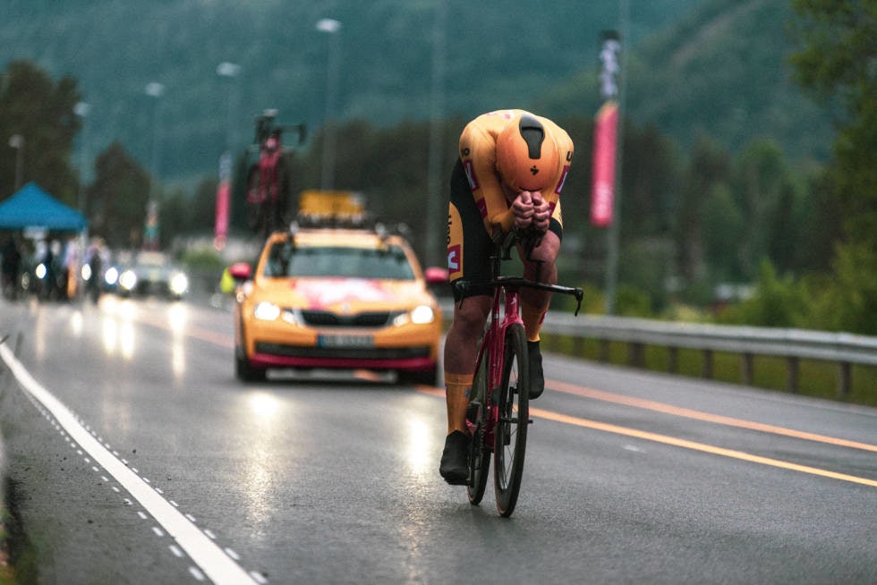 AERODYNAMISK: Wærenskjold i aksjon på NM-tempoen i juni. Foto: Henrik Alpers søren wærenskjold, vm i flandern, tempo, u23 2