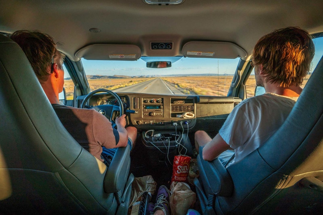 On the road again: Timene på veien ble brukt til å lade kropp, hode, telefon og kamerautstyr. Stisykling-i-USA-Roadtrip-5