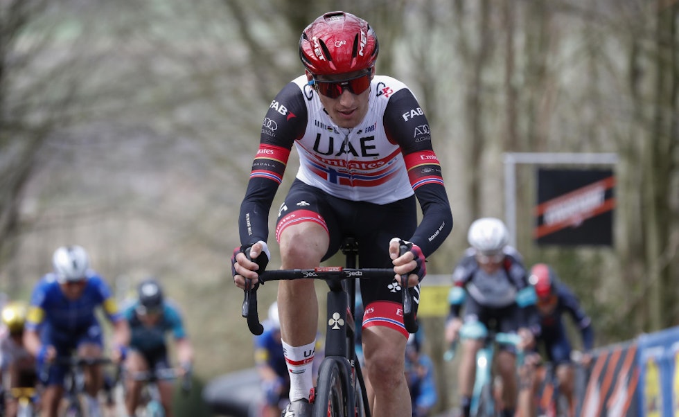 VISTE STYRKE: Sven Erik Bystrøm leverte noe av det beste han har gjort i Gent-Wevelgem. Kan han gjenskape det i Dwars door Vlaanderen? Foto: Cor Vos sven erik bystrøm dwars door vlaanderen 2021