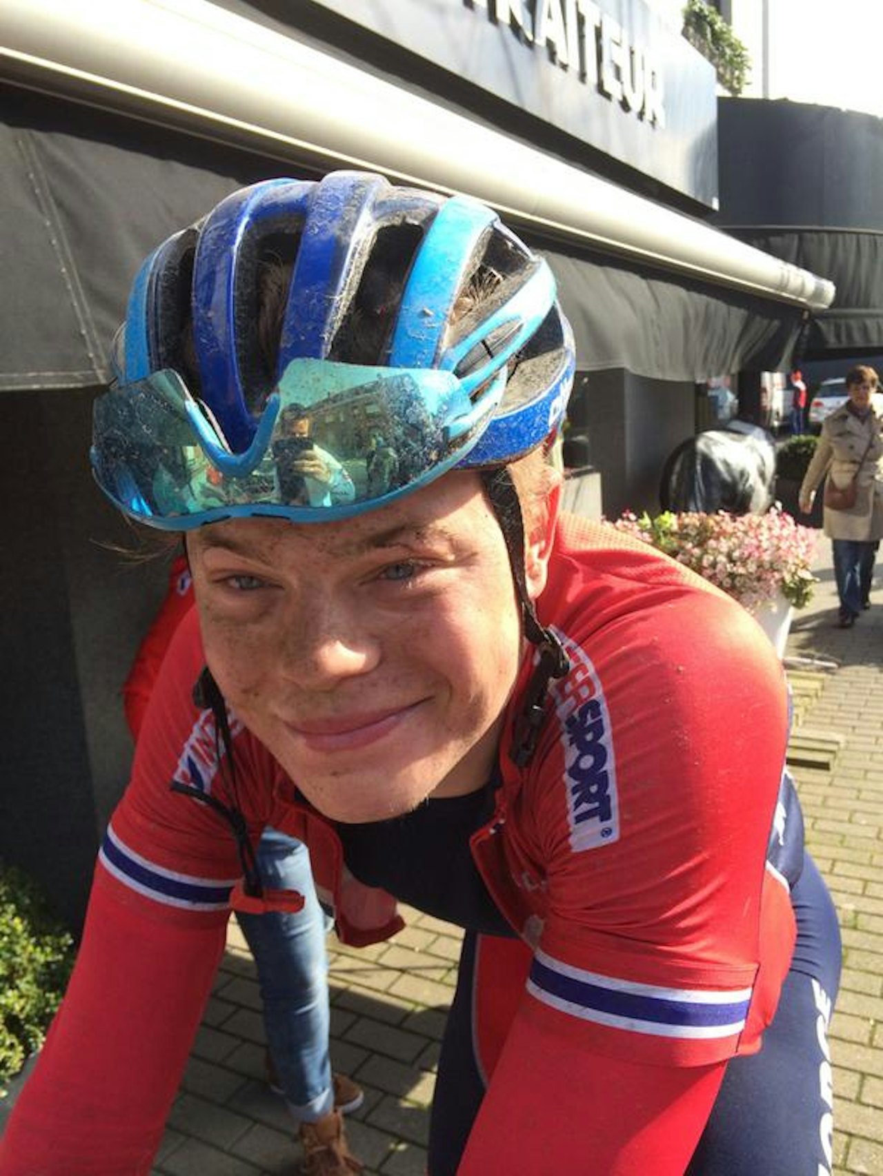 RÅSTERK: Truls Engen Korsæth ble nummer tre på dagens U-23 utgave av Flandern rundt. Foto: NCF.  RÅSTERK: Truls Engen Korsæth ble nummer tre på dagens U-23 utgave av Flandern rundt. Foto: NCF.