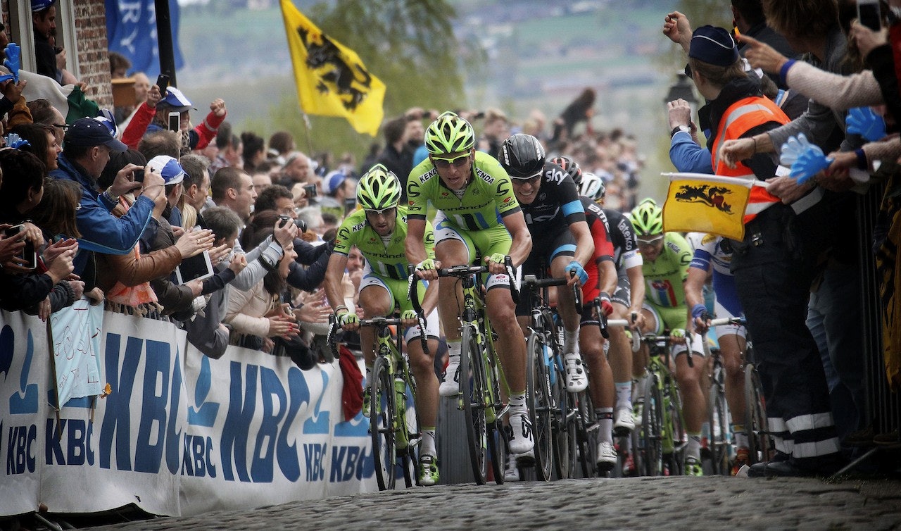 SPISSE ALBUER: Det er trangt om plassen når feltet skal klatre 21 bakker i Flandern på søndag. Gjør deg klar til årets største ritt! SPISSE ALBUER: Det er trangt om plassen når feltet skal klatre 21 bakker i Flandern på søndag. Gjør deg klar til årets største ritt!