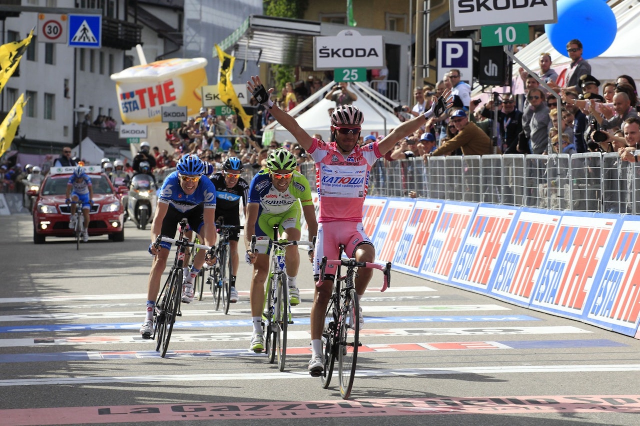 HELE VEIEN I ÅR?: Joaquim Rodriguez var svært nære å vinne Giroen i 2012. Arild tror "Purito" endelig får sin GrandTour-seier i årets utgave. Foto: Cor Vos. 
