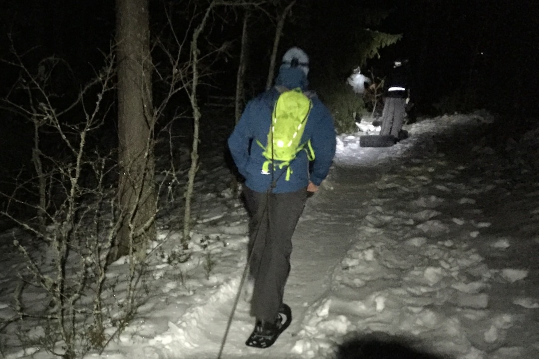 Ole Christian Nymoen og ildsjelene i Valdres har tråkket opp enda flere kilometer løyper rundt Fagernes. Lørdag feires verdens tjukksykkeldag med fellestur på Fløafjorden. Foto: Ole Christian Nymoen Fagernes fatbike trails - OC Nymoen - 1400x933