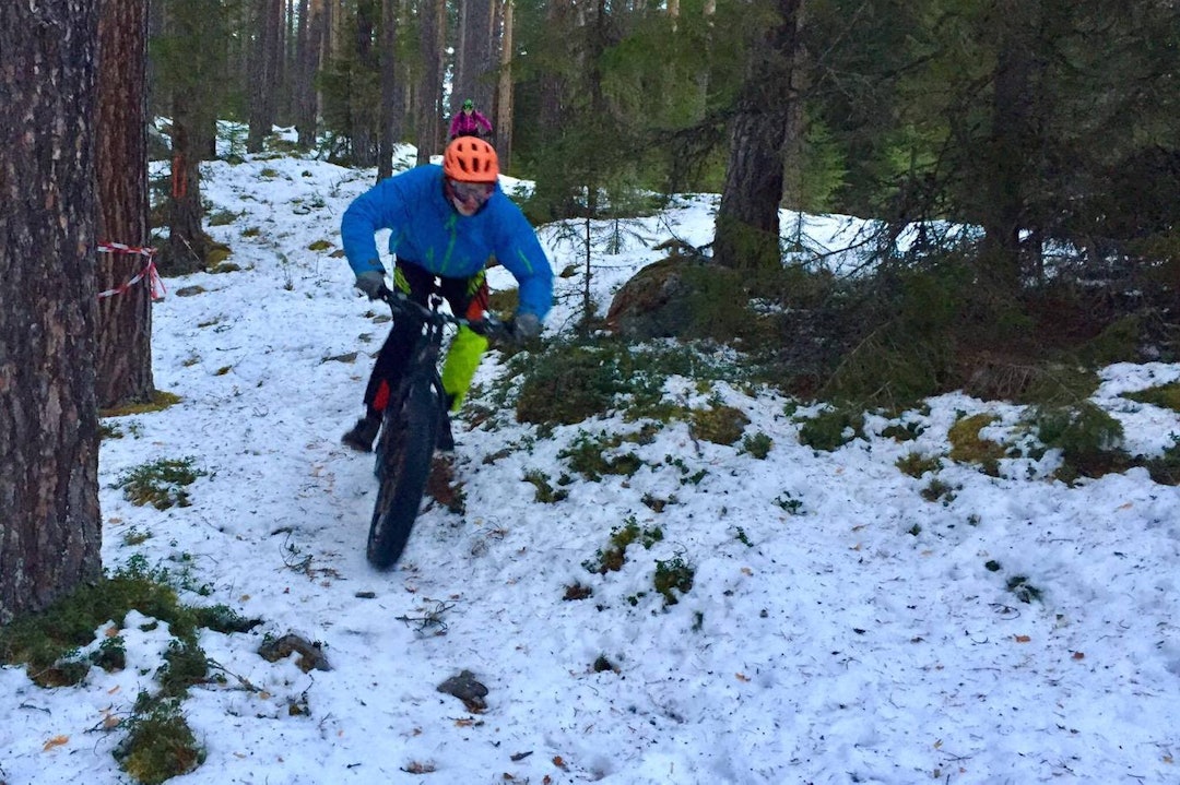Enduroløypa ga mersmak til tross for stedvis litt snuskete veggrep. Foto: Ove Grøndal Global Fatbike Day - Nesbyen - Ove Grøndal - 1400x933