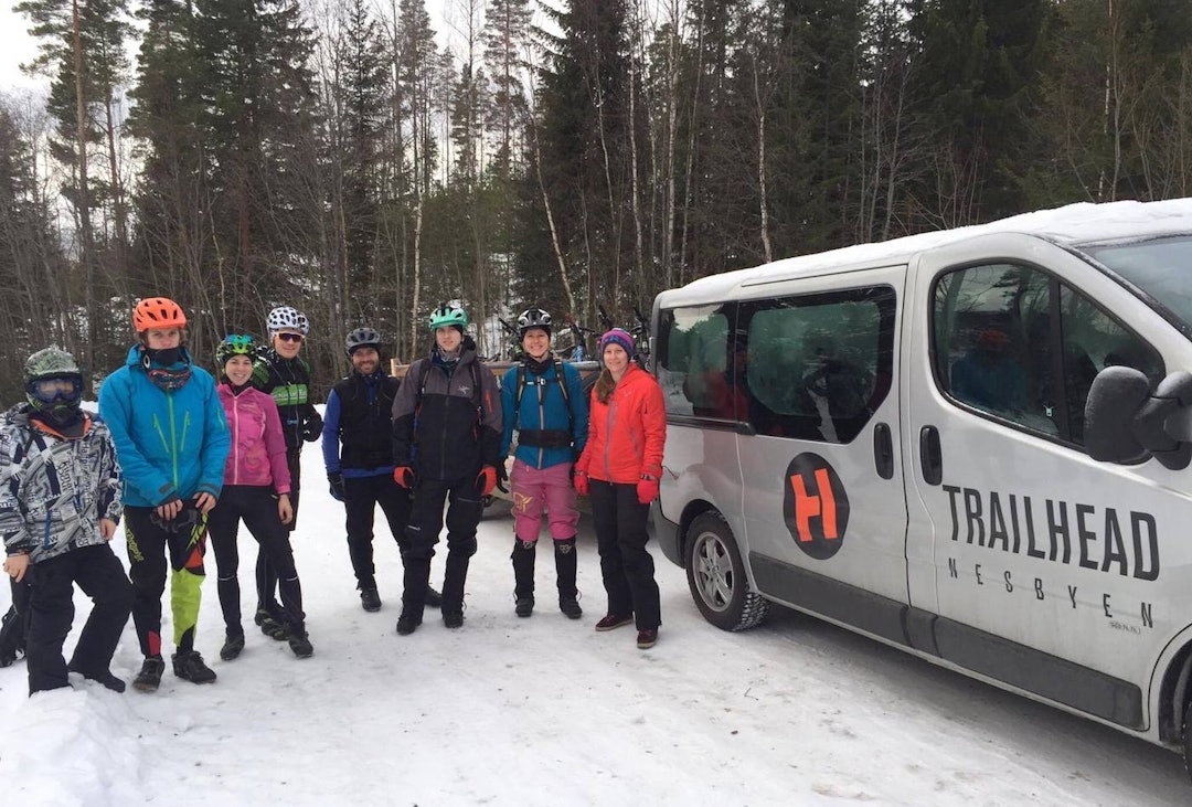 Trailhead Nesbyen stilte med shuttling i anledning verdens tjukksykkeldag. Foto: Ove Grøndal Global Fatbike Day - Nesbyen Ove Grøndal - 1400x933