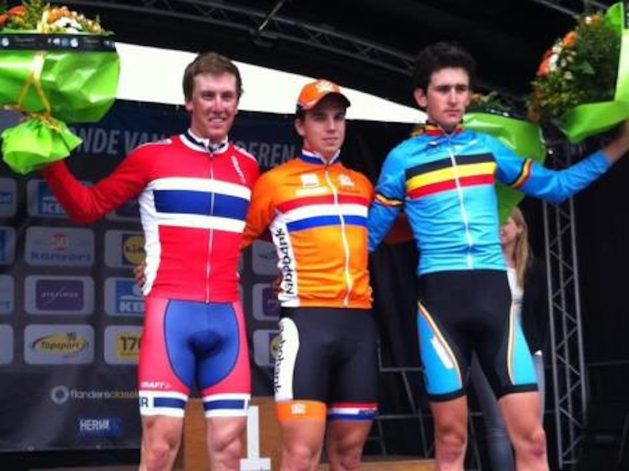 NESTE PROFF? Kristoffer Skjerping fra Team Joker ble nummer to i Flandern rundt for U23-ryttere. Blir han vår neste proff? Foto: NCF. NESTE PROFF? Kristoffer Skjerping fra Team Joker ble nummer to i Flandern rundt for U23-ryttere. Blir han vår neste proff? Foto: NCF.