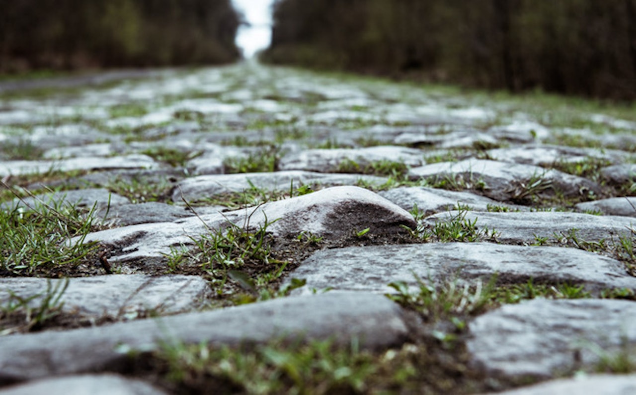 RISIKABELT: Sjansen er stor for både punkteringer og velt i Paris-Roubaix. Foto: Henrik Alpers