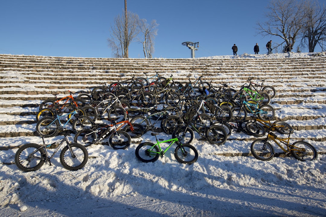 Det har vært kjørt arrangementer i Tryvann flere ganger, men i år flyttes Oslo-utgaven av Global Fatbike Day til Siggerud. Foto: Kristoffer Kippernes Fatbikes Tryvann - Kristoffer Kippernes 1400x933