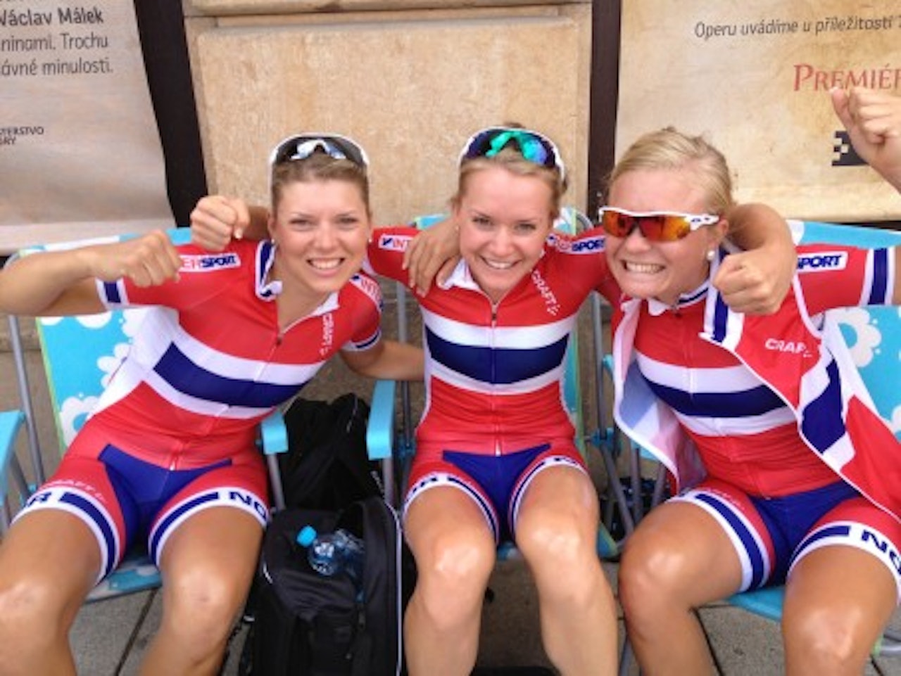 KLARE: Thea Thorsen, Miriam Bjørnsrud og Emilie Moberg er klare for det norske landslaget. KLARE: Thea Thorsen, Miriam Bjørnsrud og Emilie Moberg er klare for det norske landslaget.