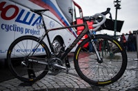 VINNERSYKKELEN: Kristoff brukte den eksakt samme sykkelen som da han vant i Sanremo. Eneste forskjell var lavere dekktrykk. 