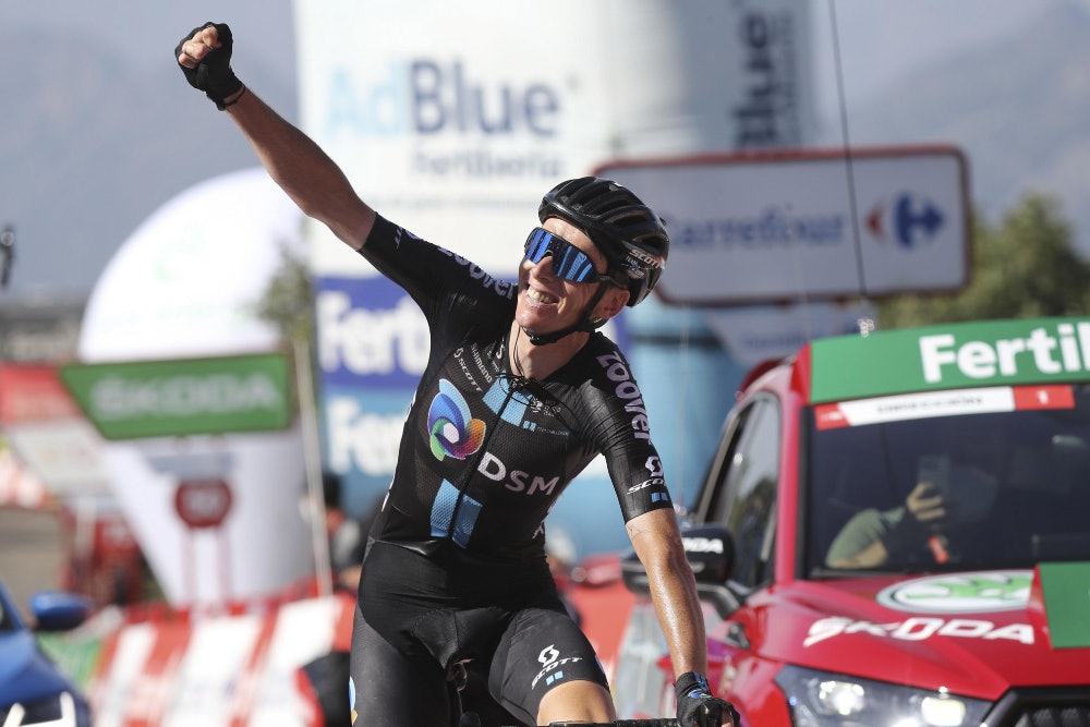 ETTERLENGTET: Romain Bardet vant den 14. etappen av Vuelta a España. Foto: Cor Vos romain bardet, vuelta a espana