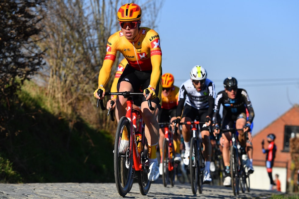 ÅRSBESTE: Rasmus Tiller kjørte inn til andreplass i Le Samyn. Nå får laget langt større oppgaver. Foto: Mario Stiehl. uno-x sykkel