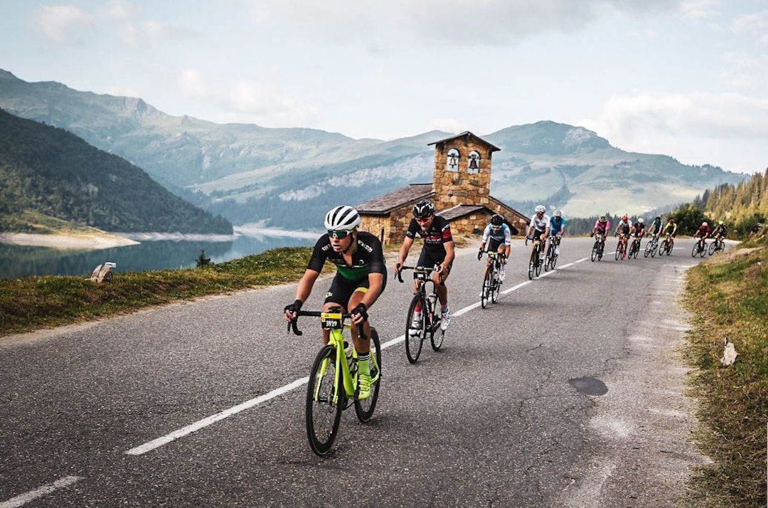 Det var langt, men pent opp til Cormet de Roselend. Foto: Sportograf Det var langt, men pent opp til Cormet de Roselend. Foto: Sportograf