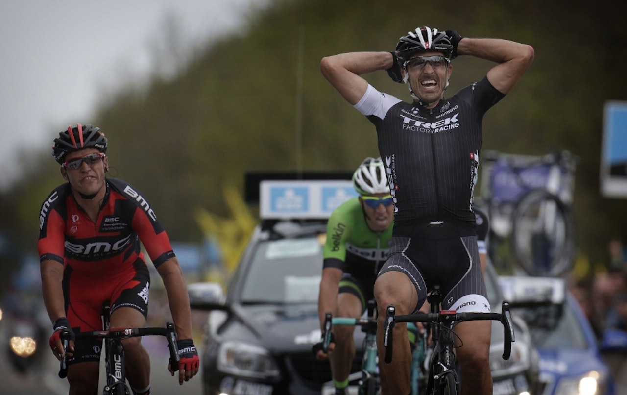 SEIER NUMMER TRE: Fabian Cancellara tok en historisk seier i en ellevill utgave av Flandern rundt. Bilde: Cor Vos Fabian Cancellara tok en historisk seier i en ellevill utgave av Ronde van Vlaanderen. Bilde: Cor Vos