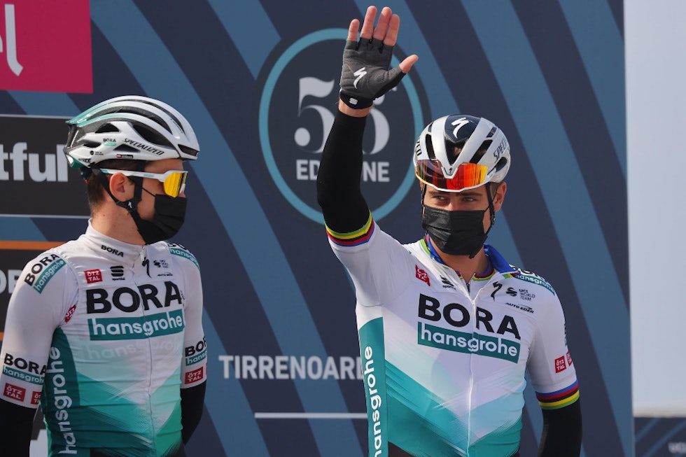 TILBAKE: Etter å ha blitt smittet av koronaviruset tidligere i år var Peter Sagan på startstreken for første gang i år. Foto: Cor Vos peter sagan tirreno adriatico