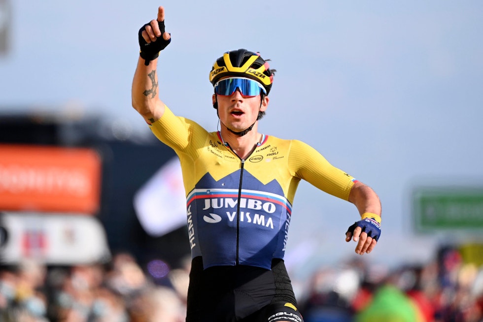 STERKEST: Primoz Roglic fortsetter der han slapp i fjor. Foto: Cor Vos primoz roglic vinner seier paris-nice