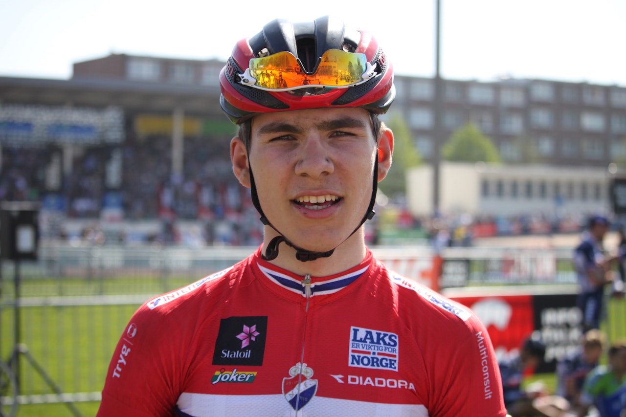 5.PLASS: Jonas Iversby Hvideberg ble nummer fem i Paris-Roubaix Junior 9 april og tangerte med det tidligere norske besteplassering fra 2012. Foto: Per Erik Mæhlum/NCF
