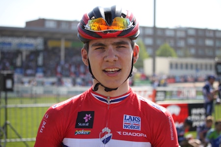 5.PLASS: Jonas Iversby Hvideberg ble nummer fem i Paris-Roubaix Junior 9 april og tangerte med det tidligere norske besteplassering fra 2012. Foto: Per Erik Mæhlum/NCF