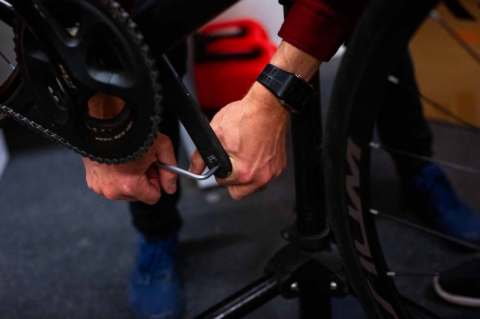 En god pedalnøkkel er kjekt å ha når du skal av- og på med pedaler.