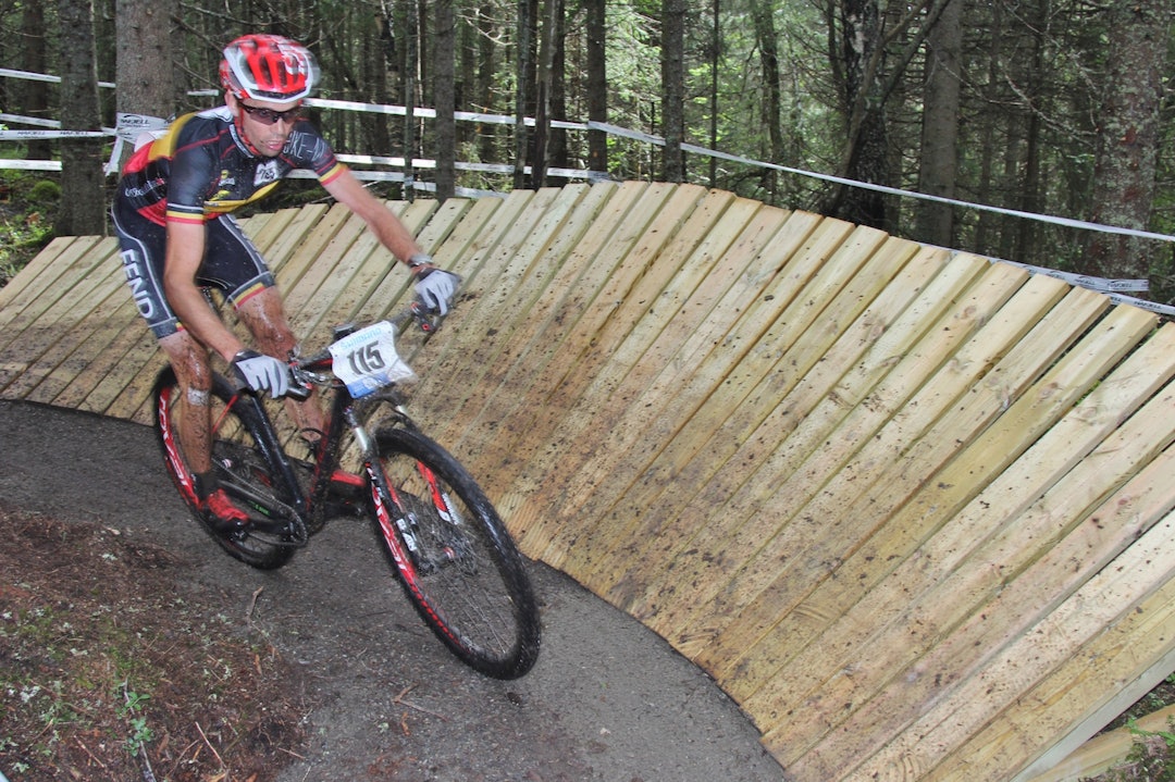 En del av elementene fra VM-løypa i 2014 er fortsatt med. Foto: Kent Murdoch Master VM 2014 - Men XCO - Kent Murdoch 1400x933