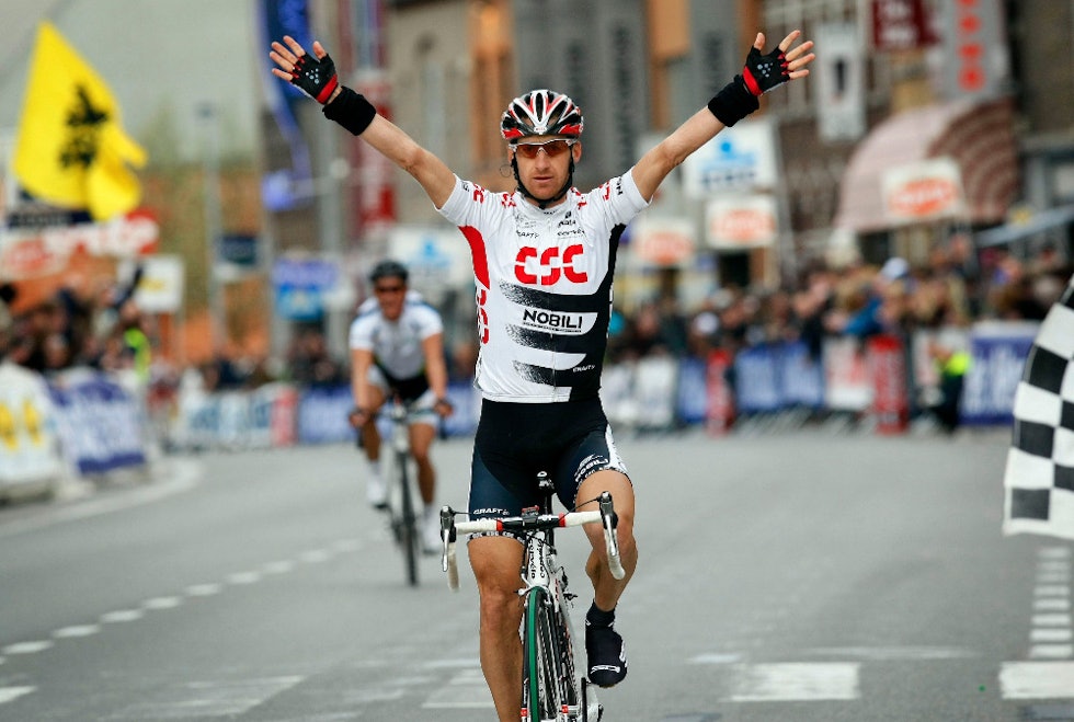 VANT: Kurt Asle Arvesen triumferte i E3 Prijs Vlaanderen, som det het i 2008. Foto: Cor Vos uno-x e3 saxo bank classic e3 prijs haralbeke kurt asle arvesen jens haugland wordup projects 2