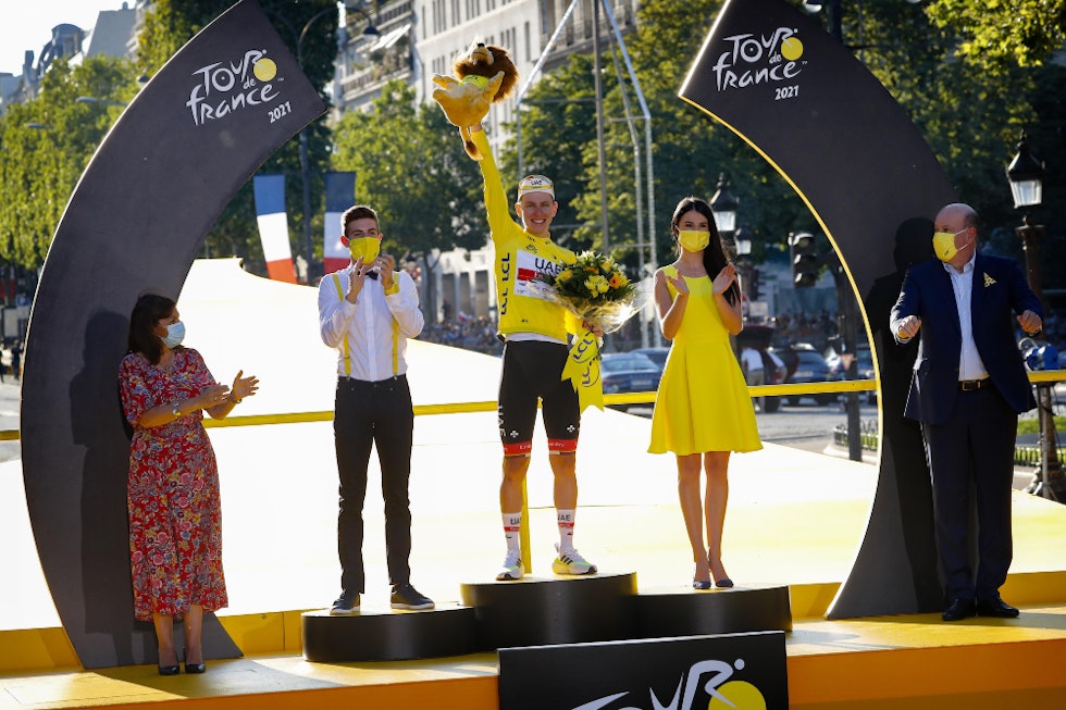 NUMMER TO: Tadej Pogacar tok sin andre Tour de France-seier på rad. Foto: Cor Vos tour de france, tadej pogacar, uae team emirates