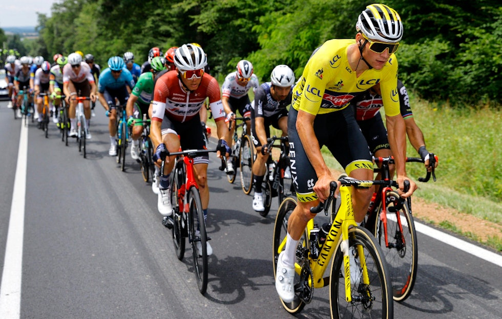 RÅSTERK DEBUT: Allerede i sitt første Tour de France kunne Mathieu van der Poel ikle seg den gule trøyen på seks etapper. Foto: Cor Vos tour de france, alpecin-fenix, mathieu van der poel