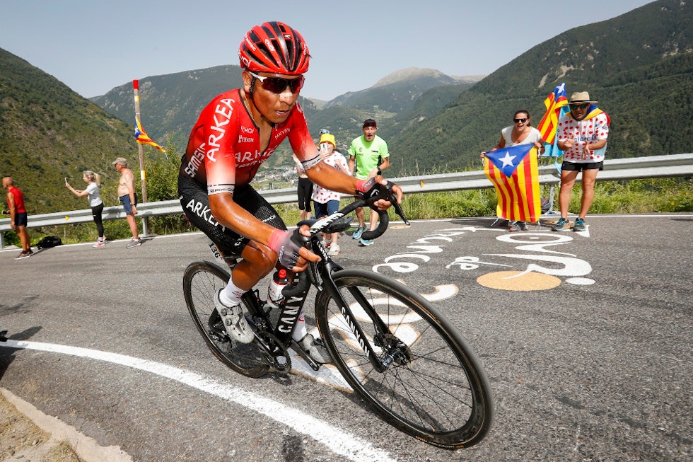 PÅ OFFENSIVEN: Nairo Quintana angrep mye, men det endte resultatløst. Foto: Cor Vos tour de france, arkea-samsic, nairo quintana