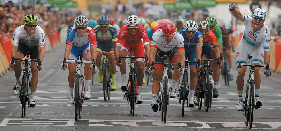 En drøm gikk i oppfyllelse på Champs-Élysées i Paris, Touren 2018. Alexander Kristoff lengst til høyre. Foto: Cor Vos En drøm gikk i oppfyllelse på Champs-Élysées i Paris, Touren 2018. Alexander Kristoff lengst til høyre. Foto: Cor Vos