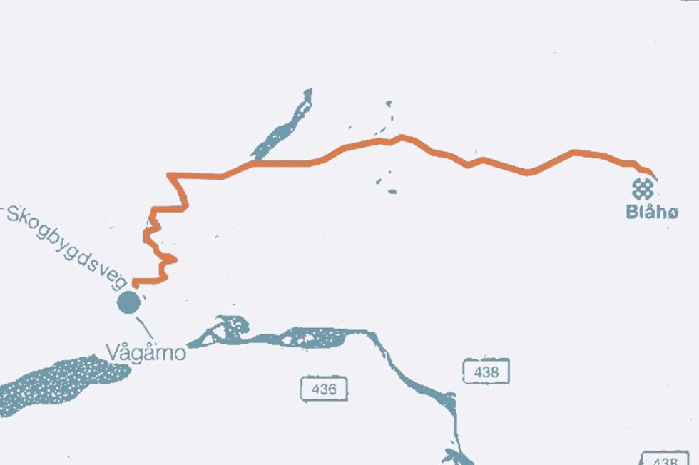 Få strekninger kan bedre legitimere anskaffelsen av CX/Gravelsykkel. blaaho-vaga-kart