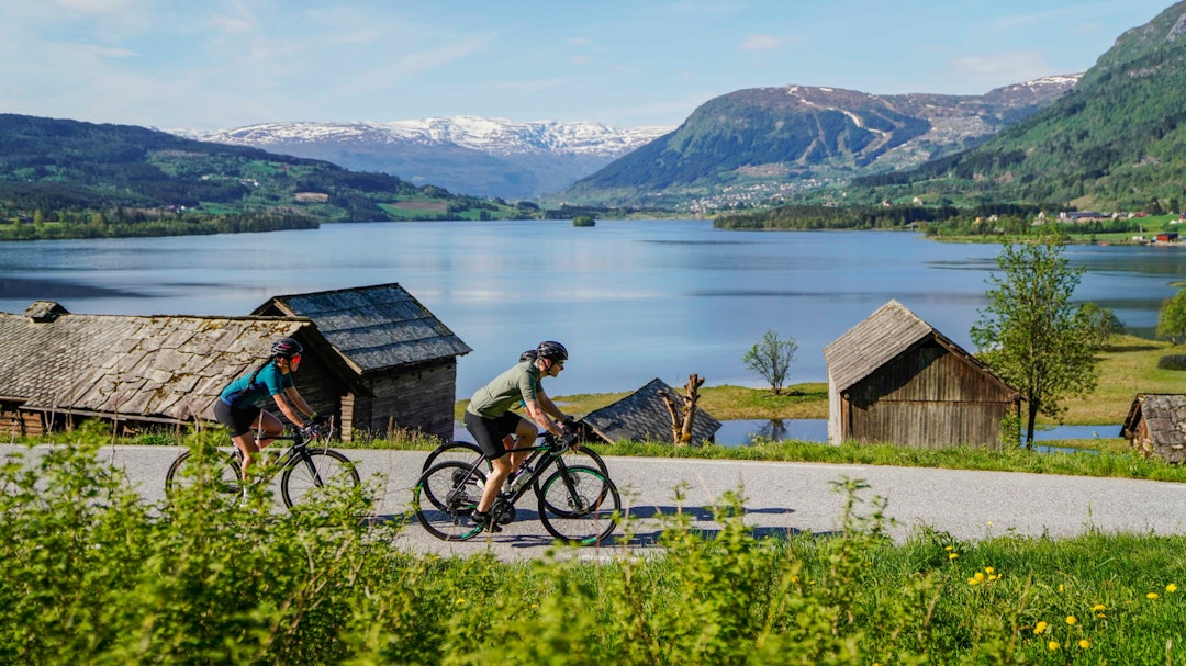 KULTURARV: På sykkelturen fra Voss til Myrkdalen sykler du forbi Nesheimtunet som er på UNESCOs kulturarvliste. Foto: Magnus Roaldset Furset