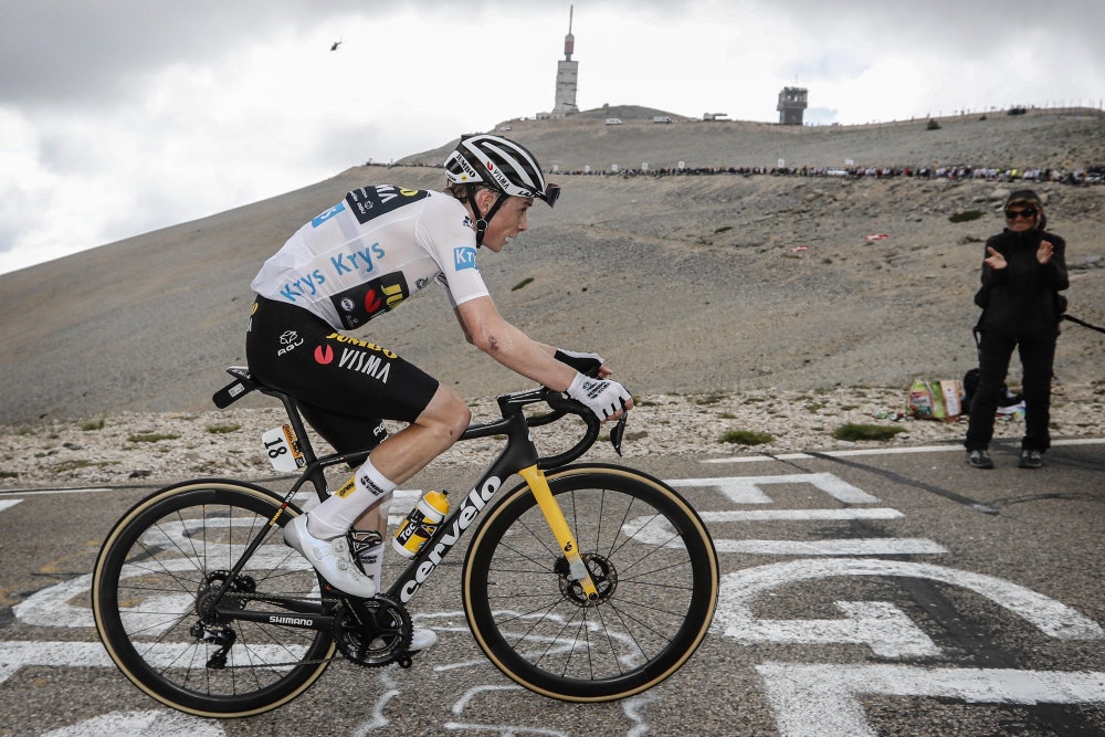 KNAKK POGACAR: Jonas Vingegaard syklet forrykende oppover. Foto: Cor Vos jonas vingegaard, tour de france, mont ventoux