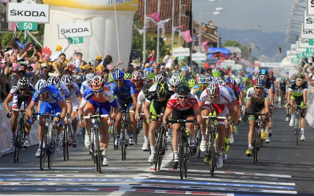 NESTEN: Kristoff har en andreplass fra den 13. etappen i 2012 som beste resultat i Giro d'Italia. Foto: Cor Vos. Alexander Kristoff italia