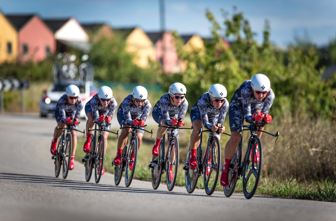 HATTRICK: Laget tok sitt tredje VM-gull på rad i 2014. Foto: BrakeThrough-Media UCI TTT 2014 Foto BrakeThrough-Media 1400x924