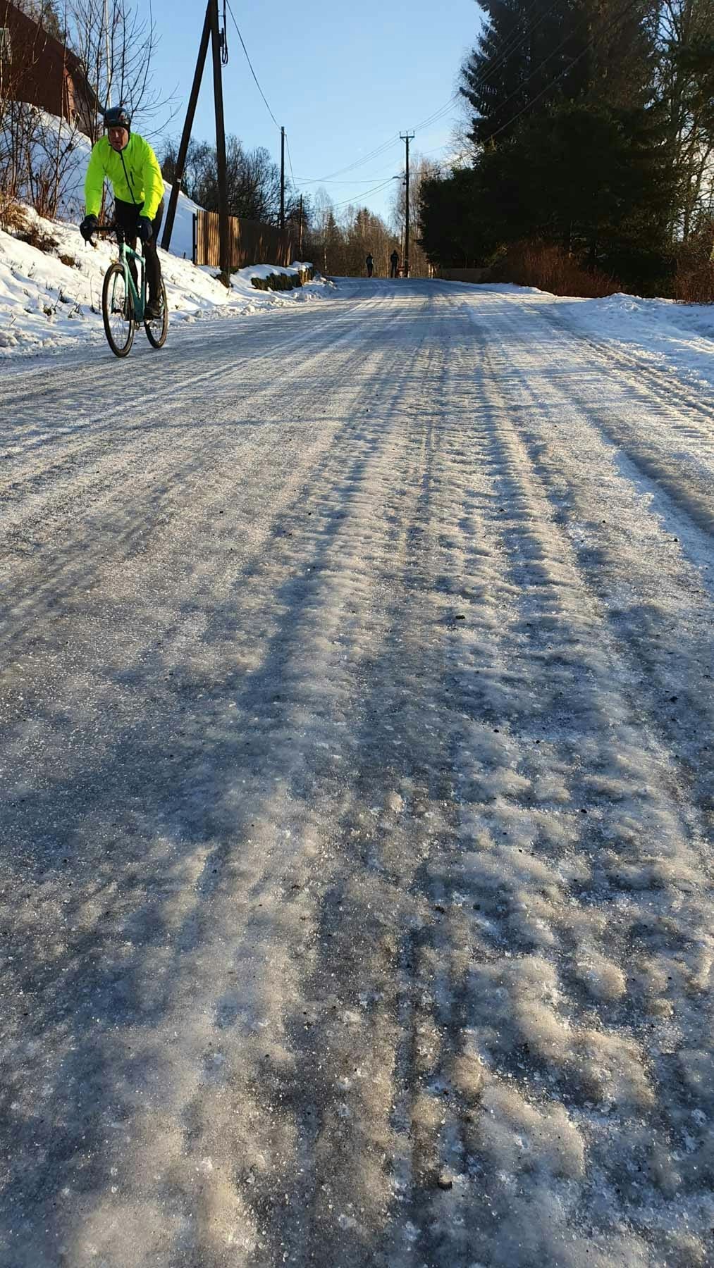 sykkel nordmarka vinter