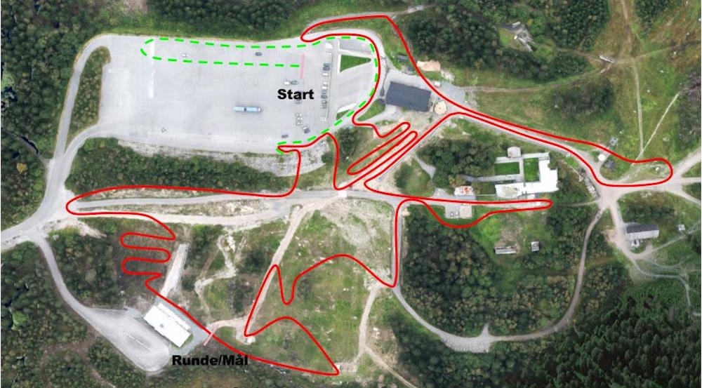 NY LØYPE: Årets utgave av Tryvannskross har nytt målområde og noen endringer underveis, blant annet for å redusere risikoen for punkteringer. Illustrasjon: Holmenkollen CK Tryvannskross 2016 1000x