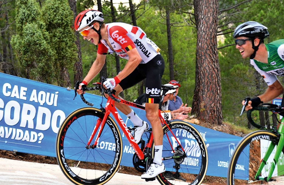 2019: Her er Hagen i aksjon under Vuelta a España i 2019, da han ble nummer åtte sammenlagt. Foto: Cor Vos
