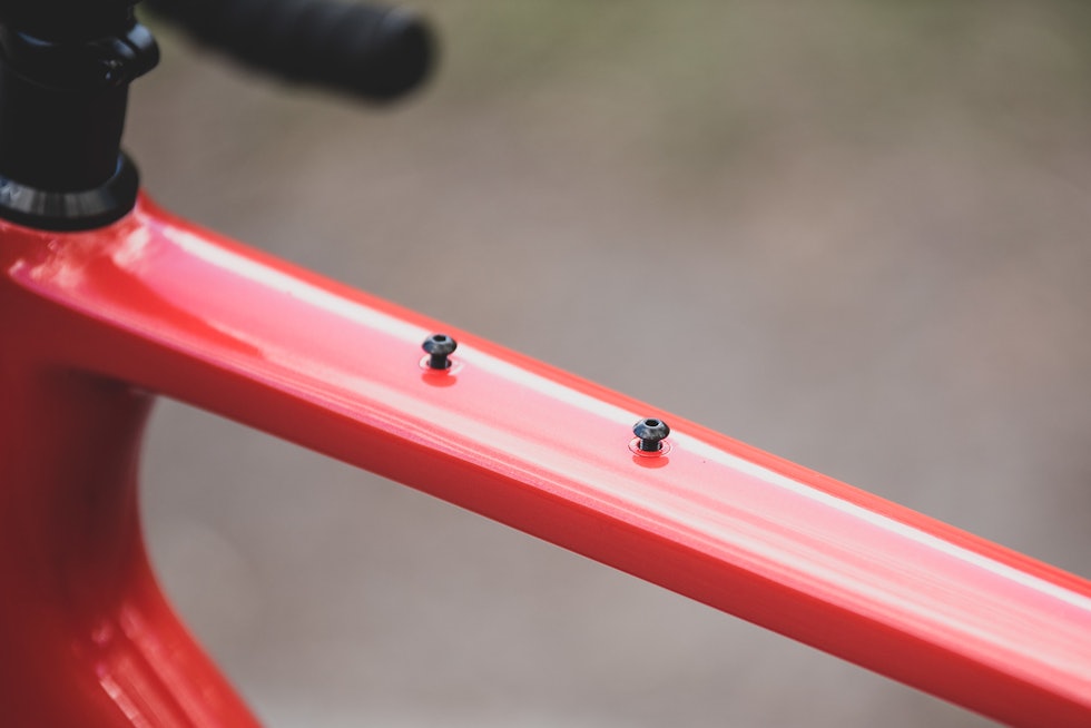 TIL EVENTYR: Overrøret er klargjort for feste av ulike veskeanordninger. Fint til bikepacking og overnatting. Dare Bikes GFX