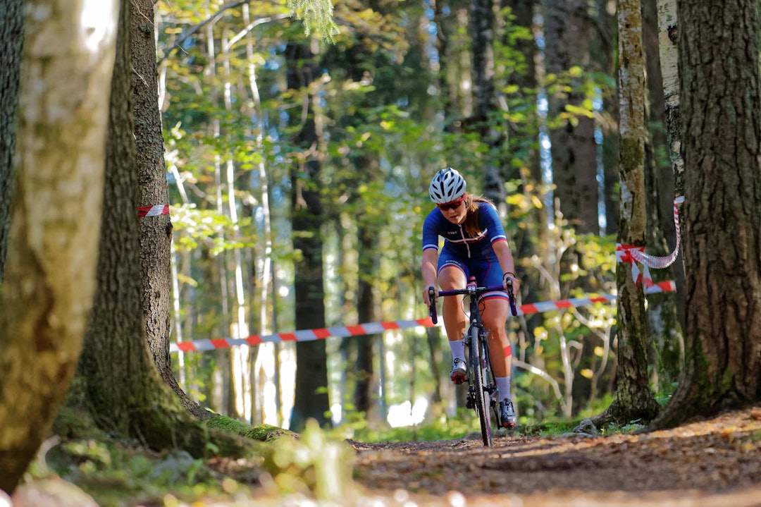 FOKUS: Line Marie Gulliksen debuterte i krossammenheng med Vingerkross på lørdag. Foto: Ola Morken Line Marie Gulliksen - Ola Morken 1400x933