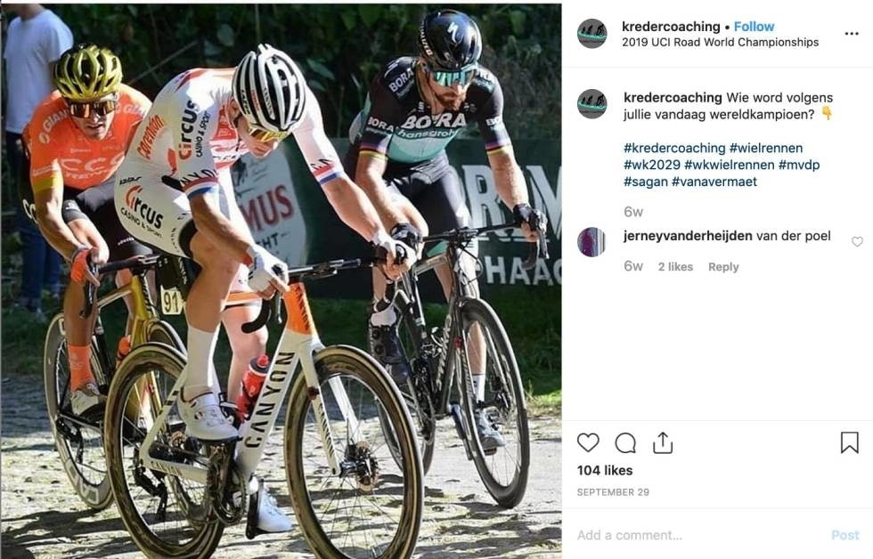 TIDLIG TEASING: Allerede i fjor syklet Mathieu van Der Poel på det som trolig er Canyons nye Aeroad. Canyon Aeroad 2021