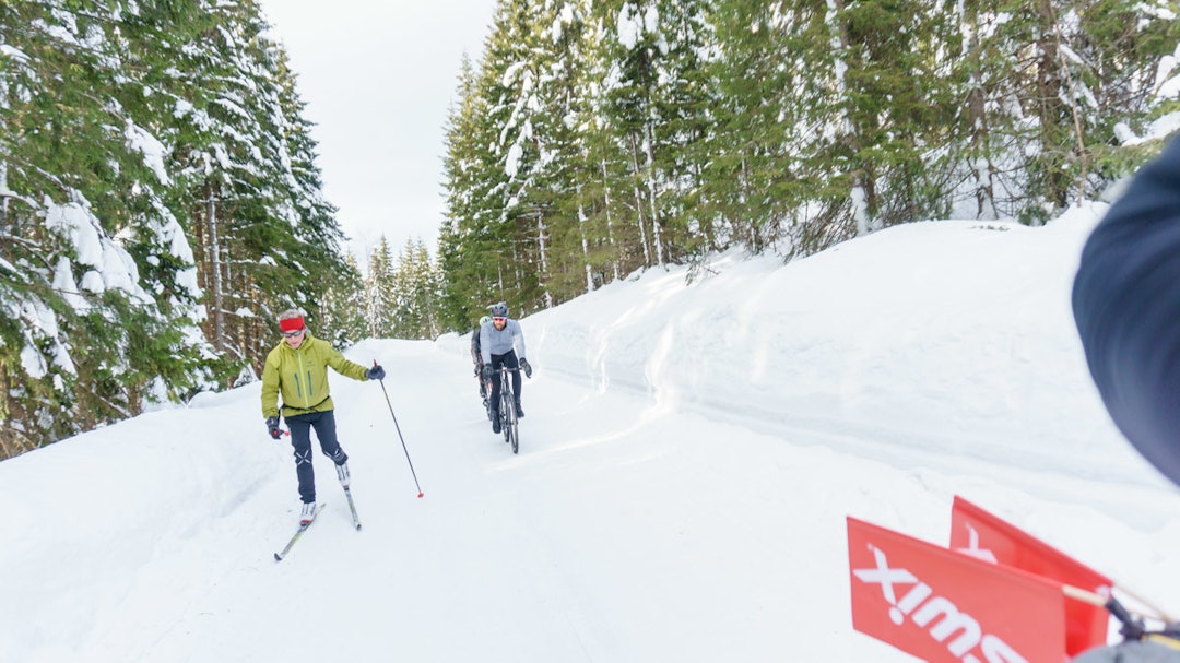 sykkel nordmarka vinter