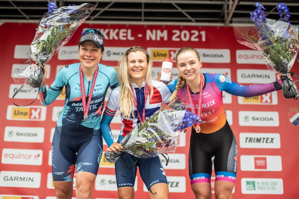 NORGESMESTER PÅ TEMPO: Katrine Aalerud vant i en løype som egentlig ikke passet henne. Foto: Henrik Alpers NORGESMESTER PÅ TEMPO: Katrine Aalerud vant i en løype som egentlig ikke passet henne. Foto: Henrik Alpers