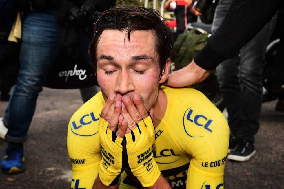 DÅRLIGE MINNER: Primoz Roglic tar innover seg nederlaget i Tour de France på La Planche des Belles Filles. Foto: Cor Vos primoz roglic favoritter tour de france(2)